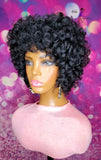 READY TO SHIP // Synthetic Crochet Wig  "Retro Curly Cutie" (color 1B)
