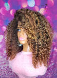 READY TO SHIP // Synthetic crochet wig "The Voluminous Natural Diva " ( Blonde Tones)