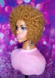 READY TO SHIP// Synthetic crochet wig "Golden Blonde TWA Twistout"