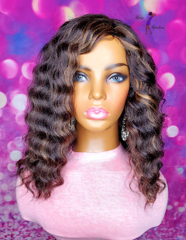 READY TO SHIP //Synthetic Crochet wig "Natural Soft Wavy Beauty" (Brown Blonde Tones)