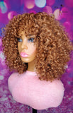 READY TO SHIP // Synthetic Crochet Wig  " Honey Blonde Spiral Cutie "