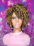 READY TO SHIP // Synthetic crochet wig "The Natural Spiral Curl Diva (" Golden blonde Tones")