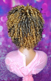 READY TO SHIP // Synthetic crochet wig "The Natural Spiral Curl Diva (" Golden blonde Tones")