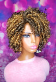 READY TO SHIP // Synthetic crochet wig "The Natural Spiral Curl Diva (" Golden blonde Tones")