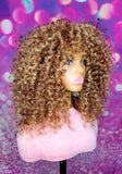 READY TO SHIP //Synthetic Crochet Wig  " Sunkissed Wand Curl Diva"