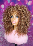 READY TO SHIP //Synthetic Crochet Wig  " Sunkissed Wand Curl Diva"