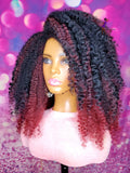 READY TO SHIP // Synthetic crochet wig "The Voluminous Twistout Kinky " ( Right Side Part)