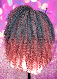 READY TO SHIP // Synthetic crochet wig "The Voluminous Twistout Kinky " ( Right Side Part)