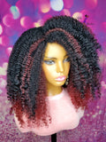 READY TO SHIP // Synthetic crochet wig "The Voluminous Twistout Kinky " ( Right Side Part)