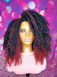 READY TO SHIP // Synthetic crochet wig "The Voluminous Twistout Kinky " ( Right Side Part)