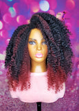 READY TO SHIP // Synthetic crochet wig "The Voluminous Twistout Kinky " ( Right Side Part)