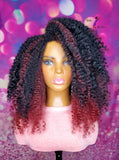 READY TO SHIP // Synthetic crochet wig "The Voluminous Twistout Kinky " ( Right Side Part)