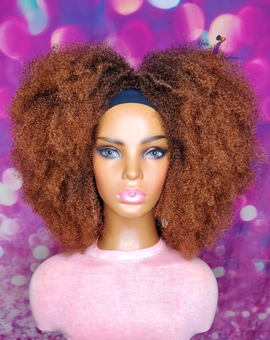 READY TO SHIP // Synthetic Headband/Half Wig  " Afrodelic Diva "