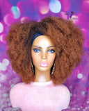 READY TO SHIP // Synthetic Headband/Half Wig  " Afrodelic Diva "