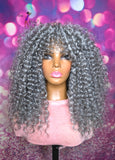 READY TO SHIP //Synthetic Crochet wig "Foxy Beach Curl Beauty"( Fringe Bang)