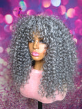 READY TO SHIP //Synthetic Crochet wig "Foxy Beach Curl Beauty"( Fringe Bang)