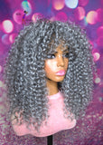 READY TO SHIP //Synthetic Crochet wig "Foxy Beach Curl Beauty"( Fringe Bang)
