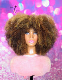 READY TO SHIP// Synthetic crochet wig "Honey Kissed Afro Sweetheart