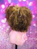READY TO SHIP// Synthetic crochet wig "Honey Kissed Afro Sweetheart