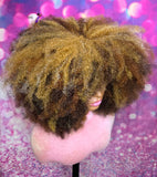 READY TO SHIP// Synthetic crochet wig "Honey Kissed Afro Sweetheart