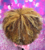 READY TO SHIP// Synthetic crochet wig "Honey Kissed Afro Sweetheart