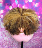 READY TO SHIP// Synthetic crochet wig "Honey Kissed Afro Sweetheart