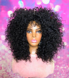 READY TO SHIP //Synthetic Crochet wig  " Wand Curl Diva"( Natural Hairline)
