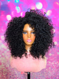 READY TO SHIP //Synthetic Crochet wig  " Wand Curl Diva"( Natural Hairline)