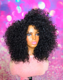 READY TO SHIP //Synthetic Crochet wig  " Wand Curl Diva"( Natural Hairline)