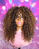 READY TO SHIP //Synthetic Crochet wig "Beach Curl Beauty"(Brown-blonde tones)