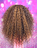 READY TO SHIP //Synthetic Crochet wig "Beach Curl Beauty"(Brown-blonde tones)