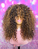 READY TO SHIP //Synthetic Crochet wig "Beach Curl Beauty"(Brown-blonde tones)