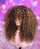 READY TO SHIP //Synthetic Crochet wig "Beach Curl Beauty"(Brown-blonde tones)