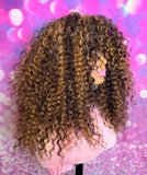 READY TO SHIP //Synthetic Crochet wig "Beach Curl Beauty"(Brown-blonde tones)