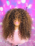 READY TO SHIP //Synthetic Crochet wig "Beach Curl Beauty"(Brown-blonde tones)