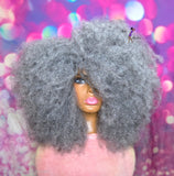 READY TO SHIP // Synthetic Crochet Wig  "Foxy Afro Boldness "