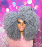 READY TO SHIP // Synthetic Crochet Wig  "Foxy Afro Boldness "