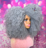READY TO SHIP // Synthetic Crochet Wig  "Foxy Afro Boldness "