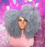 READY TO SHIP // Synthetic Crochet Wig  "Foxy Afro Boldness "