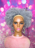READY TO SHIP //Synthetic Handmade Crochet Ponytail "Foxy Afro Ponytail"