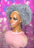 READY TO SHIP //Synthetic Handmade Crochet Ponytail "Foxy Afro Ponytail"