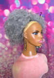 READY TO SHIP //Synthetic Handmade Crochet Ponytail "Foxy Afro Ponytail"