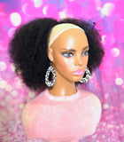 READY TO SHIP //Synthetic Handmade Crochet Ponytail "Afro Ponytail"
