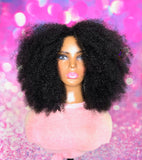 READY TO SHIP // Synthetic Crochet Half Wig  "Naturally Afro Diva "