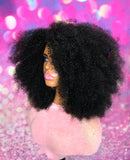 READY TO SHIP // Synthetic Crochet Half Wig  "Naturally Afro Diva "