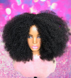 READY TO SHIP // Synthetic Crochet Half Wig  "Naturally Afro Diva "