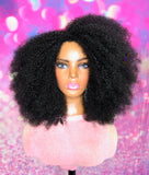 READY TO SHIP // Synthetic Crochet Half Wig  "Naturally Afro Diva "