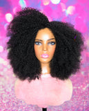 READY TO SHIP // Synthetic Crochet Half Wig  "Naturally Afro Diva "