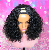 READY TO SHIP //Human hair blend  U-part wig " Bouncy Curly Curl "