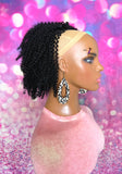 READY TO SHIP // Human Hair Blend Handmade Ponytail  " Afro Kinky coily Ponytail"